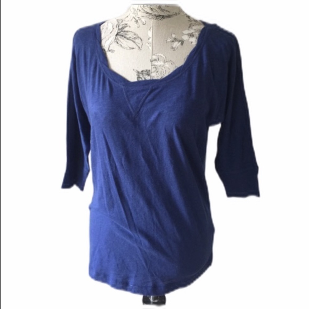 *🆕 Gap Blue 3/4 Sleeve Tee XS